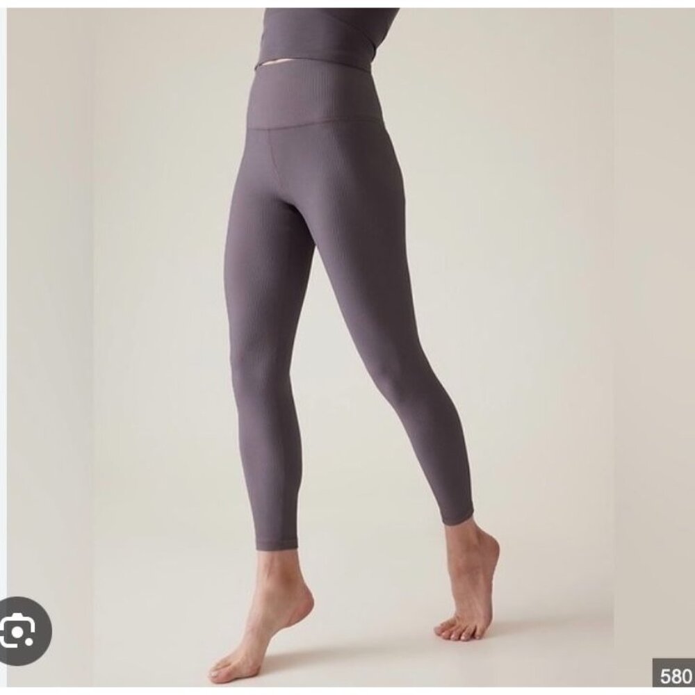 Athleta Elation Rib Tight Sz S Nightfall Purple - Picture 1 of 9